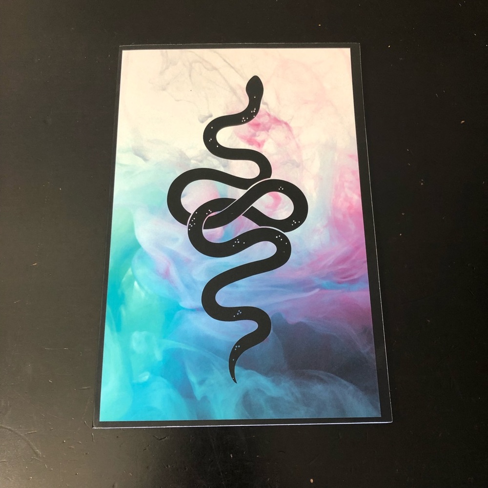 Purple Blue Smoke Black Snake Notebook Journal Diary